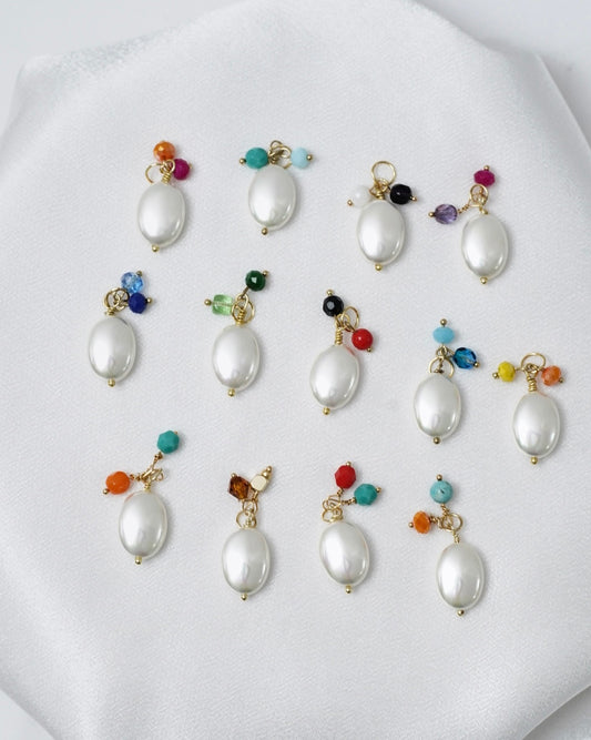 Oval Pearl Pendants