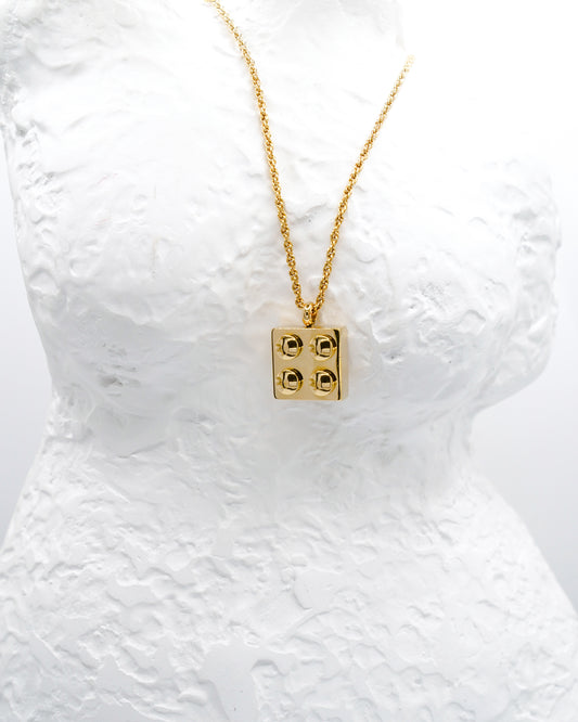 Lego Block Pendant Necklace